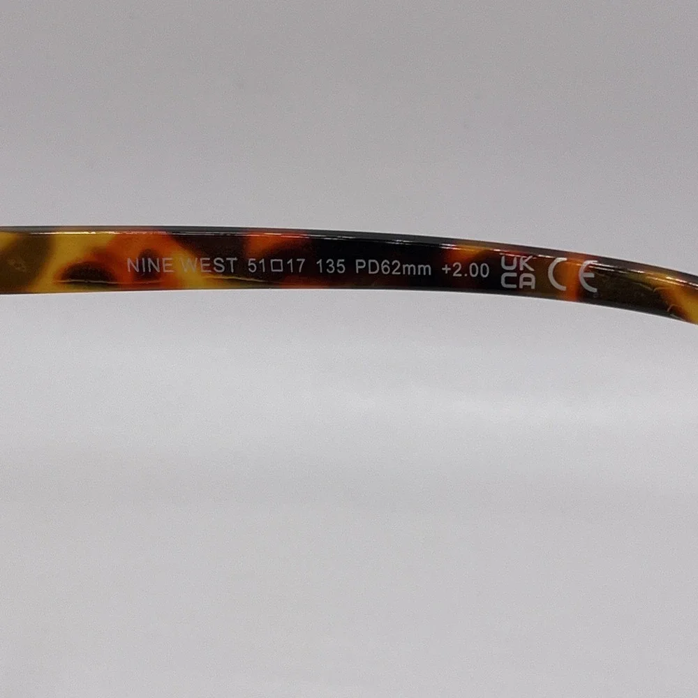 Nine West Eyeglasses Brown Tortoise 51-17-135 Frames +2.00‎